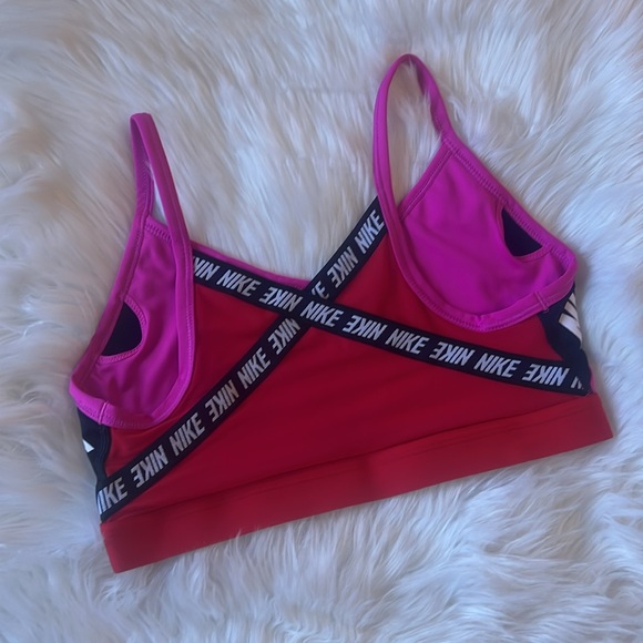 Pink red NIKE BRA size M - Picture 3 of 5